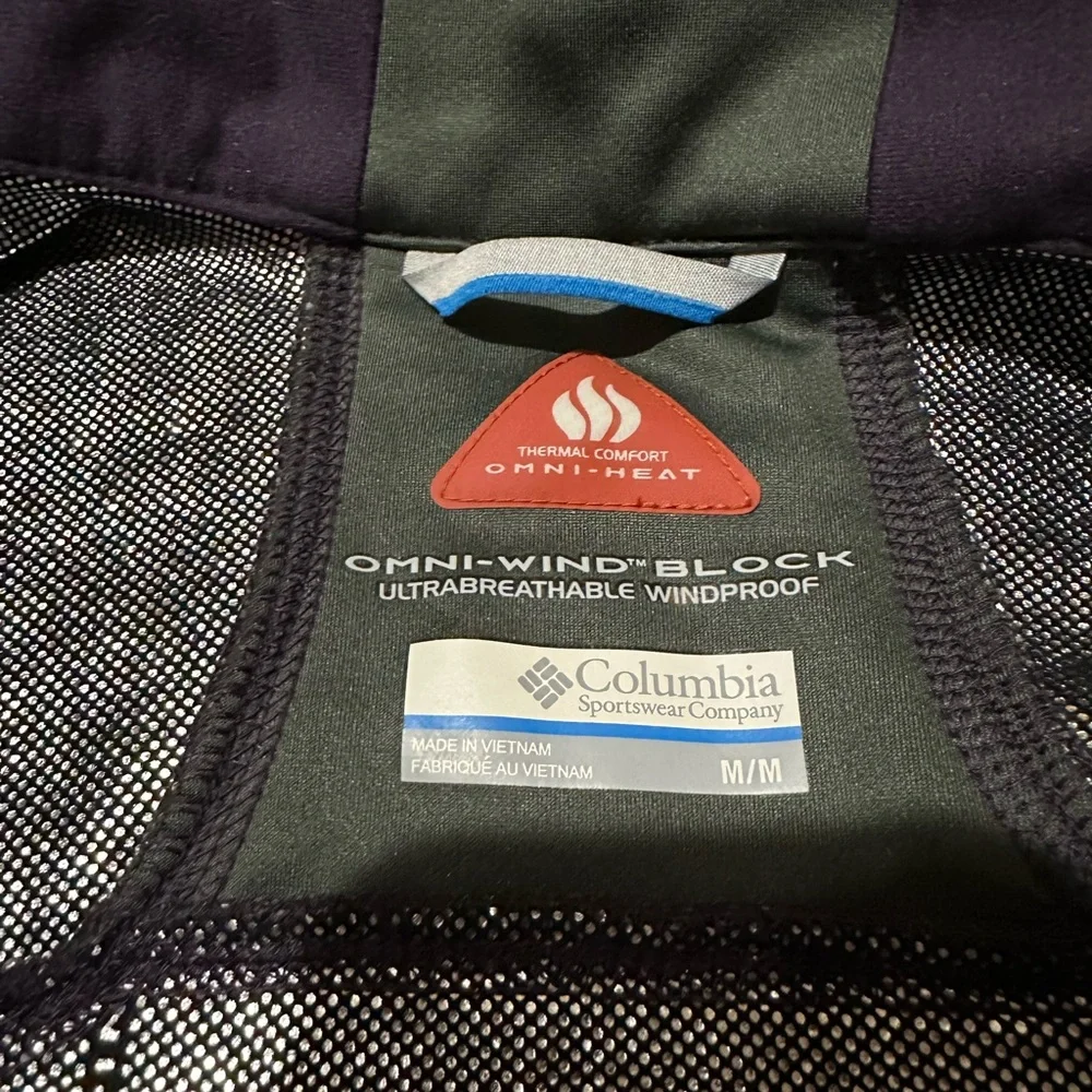 Columbia Heathered purple/gray wind breaker jacket size medium - Picture 6 of 10